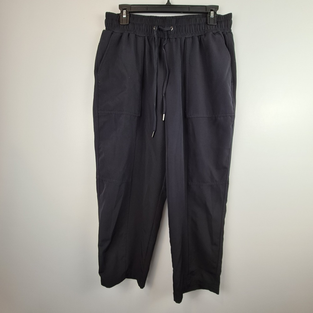 Mondetta Jogger Womens L Black Relaxed Straight Performance Baggy Cropped‎ Pants